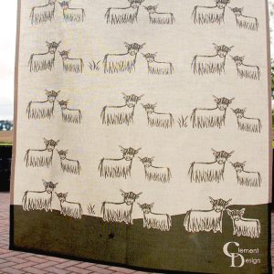 Applecross Highland Coo Teatowel by Clement Design