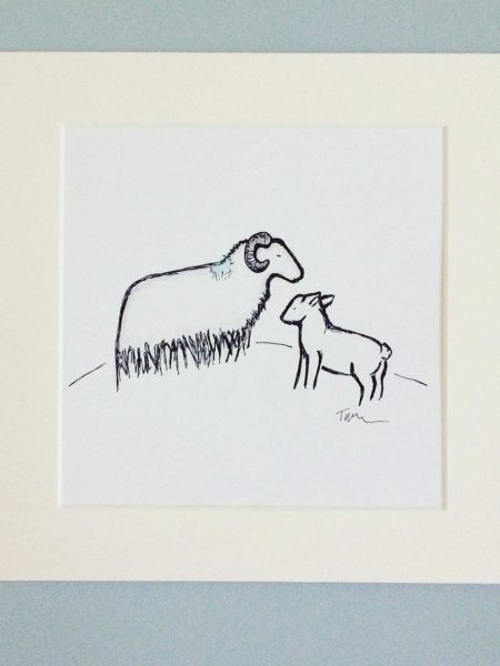 Sheep & Lamb Print