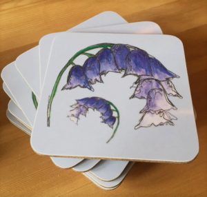 Scottish Bluebells Coasters by Clement Design