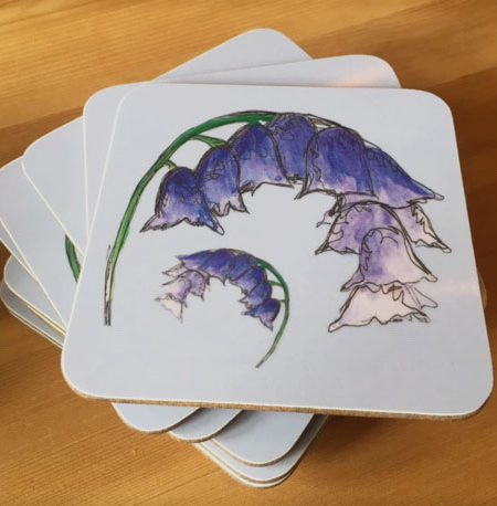 Scottish Bluebells Coasters by Clement Design