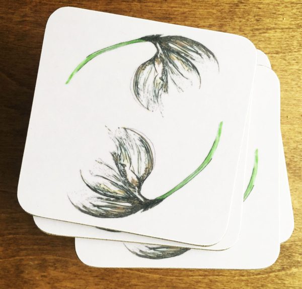 Cotton Grass Coasters by Clement Design