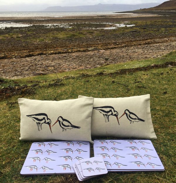 Oyster Catchers Cushions Placemats Coasters Bundle by Clement Design