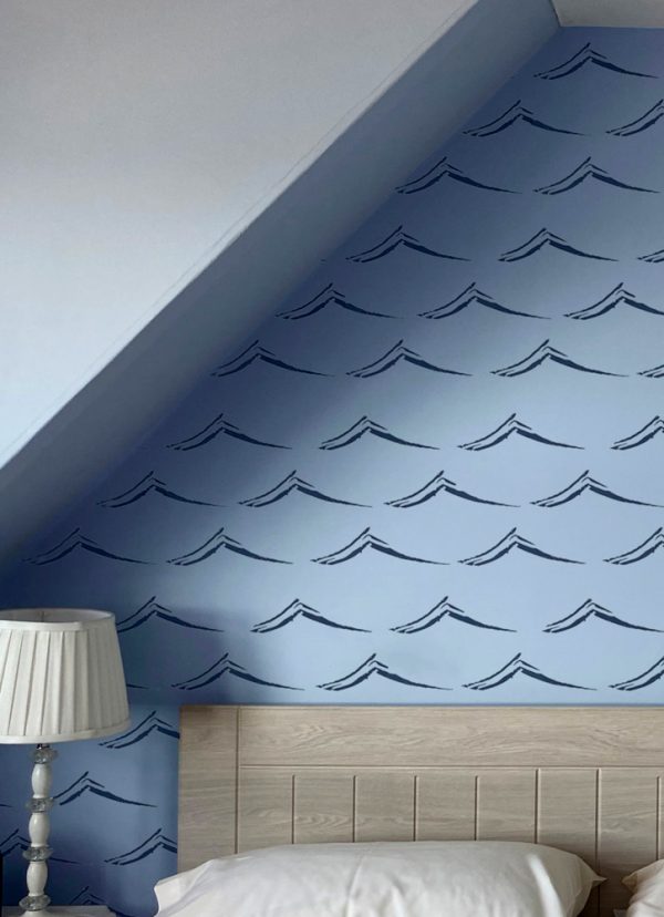 Waves/Birds wallpaper the Applecross Inn by Clement Design